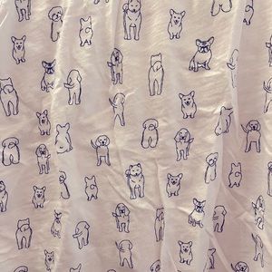 Torrid V Neck Black White Dog Tee Tshirt 2 NWOT.